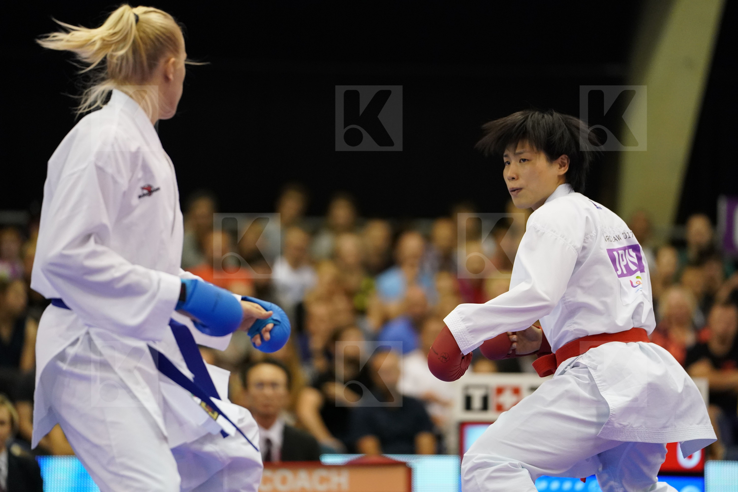 bronze match Denmark Female Kumite -68kg Japan Pedersen Katrine Someya Kayo